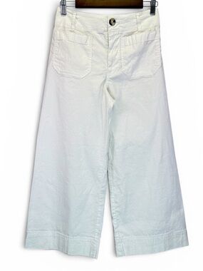 Maeve The Colette White Wide Leg Cropped High Rise Women’s Pants Size 25 Petite